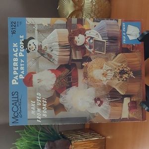 Vintage McCall's Creates. Paperback Party People. Made from used books.DIY craft